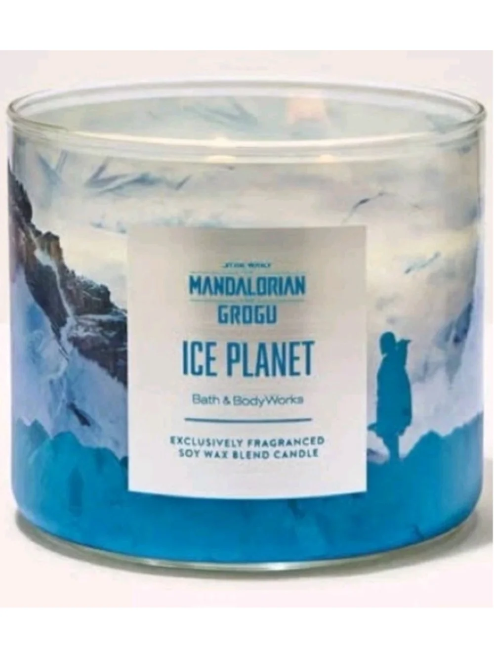 B&BW Star Wars Mandolorian Grogu Ice Planet Special Lid 3 Wick Candle NEW